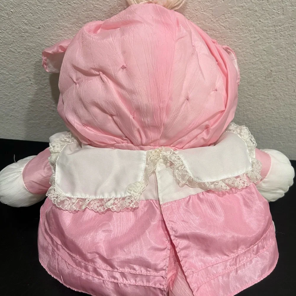 Vintage 1980's Puffalump Lamb 1986 Fisher Price Puffalump Lamb Sheep PINK dress